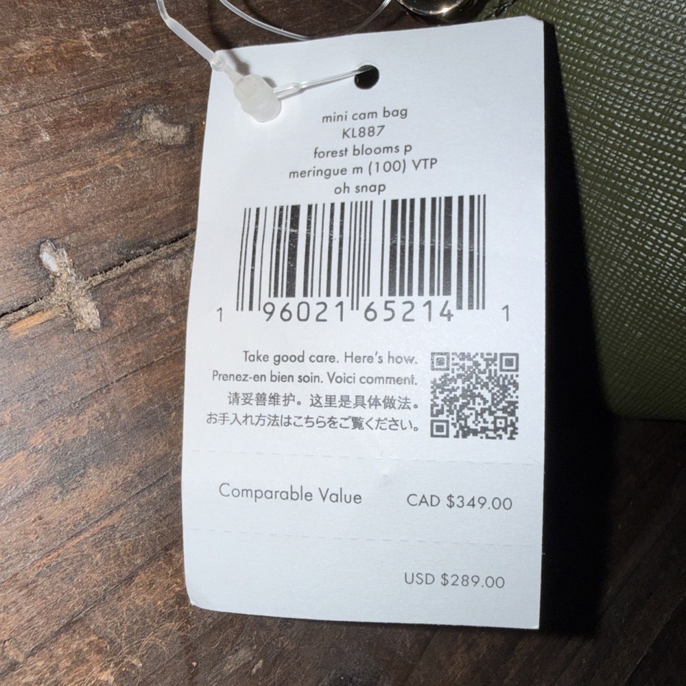 Kate Spade Oh Snap Forest Blooms Camera Bag (Meringue) - NWT (KL887)+card Holder - Picture 6 of 12